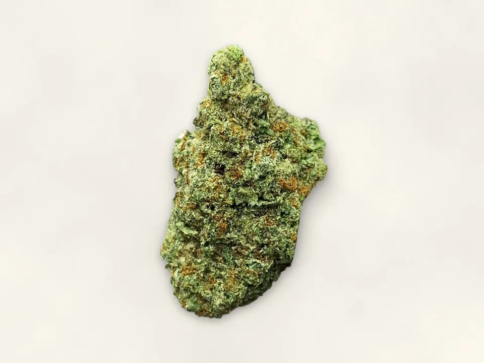 Pineapple Express THCA flower bud, close up