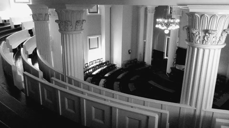 Gallery view of the old House chamber, North Carolina State Capitol