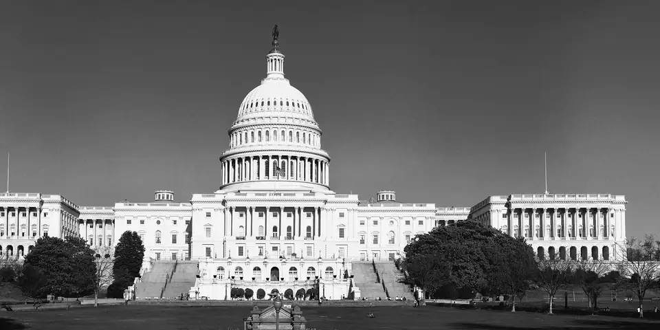 Wide view of the U.S. Capitol and grounds